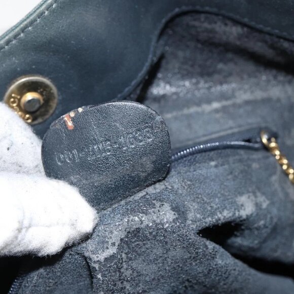 GUCCI Bamboo Hand Bag Leather 2way Green Gold - Picture 13 of 16